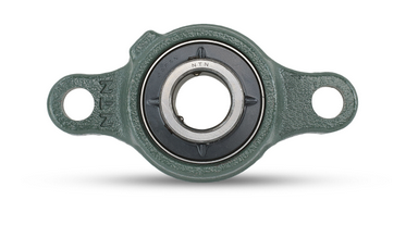 1-1/4" Cast Iron Two Bolt Rhombus Flange Block w/Wide Set Screw Insert Bearing - Standard Duty  UCFE206-104D1