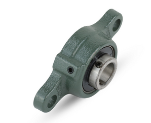1-1/4" Cast Iron Two Bolt Rhombus Flange Block w/Wide Set Screw Insert Bearing - Standard Duty  UCFE206-104D1