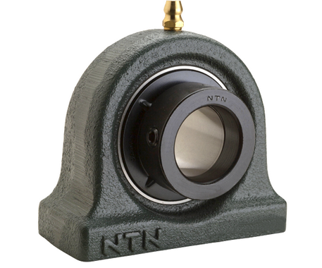 1-3/8" Cast Iron Tapped Base Pillow Block w/Wide Eccentric Locking Collar Insert Bearing - Standard Duty  UELUP207-106D1
