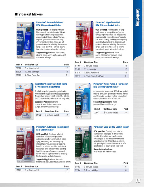 Red High Temp RTV Silicone Gasket Maker   59403