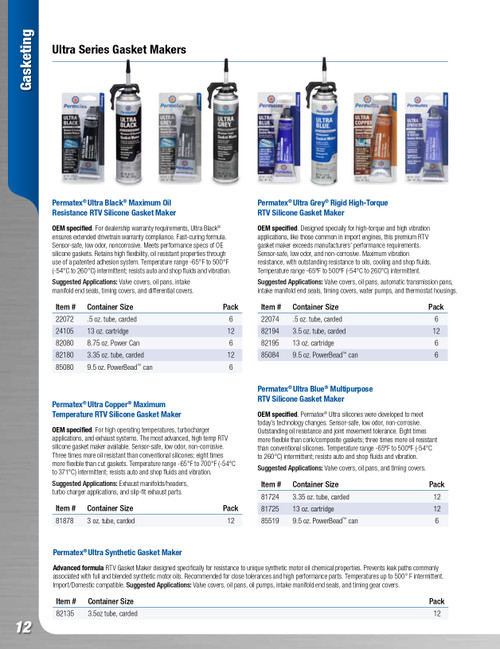 Ultra Grey RTV Gasket Maker 3.5oz Tube   59903