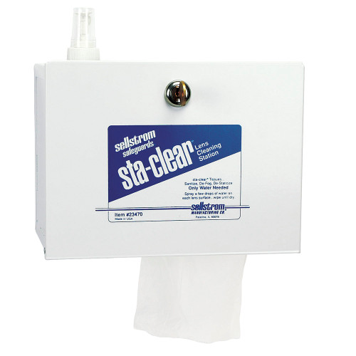 Lens Cleaning Station - 1000 Tissues & Spray Bottle Cleaning Solution - Metal Boxed  S23470
