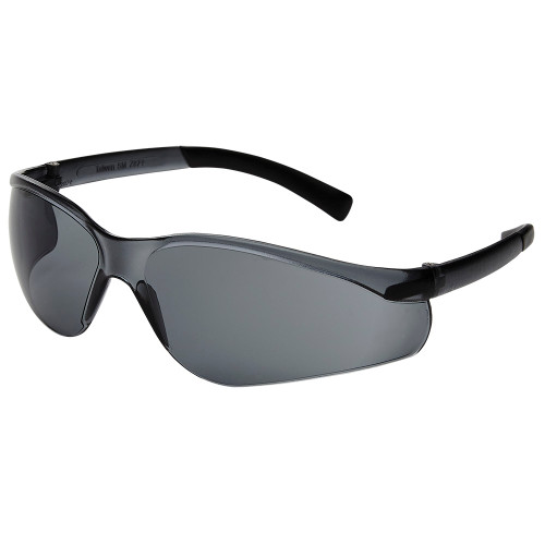 Sellstrom® X330 Series Hard Coated Wrap Around Safety Glasses - Smoke Tint - Black Rubberized Arms  S73471
