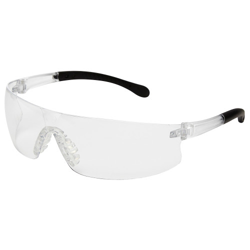 Sellstrom® XM330 Series Hard Coated Wrap Around Safety Glasses - Clear - Black Rubberized Arms  S73601