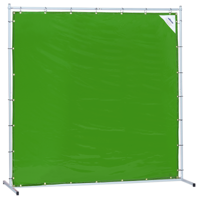 Sellstrom® Transparent Vinyl Welding Curtain & Metal Frame - Green - 6 x 8'  S97345