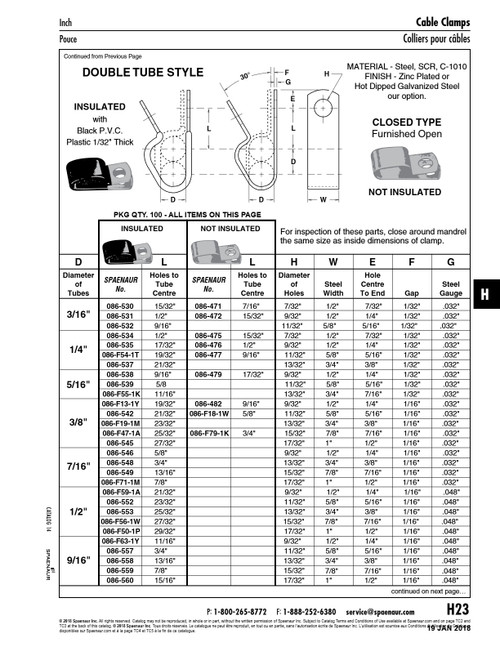 Double Tube Clamp Closed Type (Pvc Insulated) 3/8" Tube Dia. .593" C To C Steel Zinc W/Clear Chromate Black Vinyl Cushion Rohs Compliant Material   086-F13-1Y