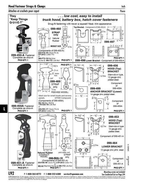 Top Bracket For Strap 1-5/8" O/A Lgth Steel Zinc Plated (Component Of Sn#099-451)   099-453