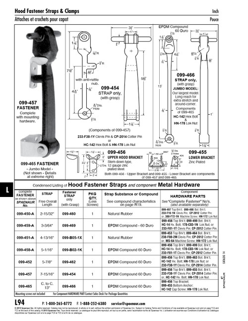 Fastener Strap With Grasp Only 13" Lgth C To C Epdm Compound Black 60 Duro (Component Of Sn#099-465)   099-466