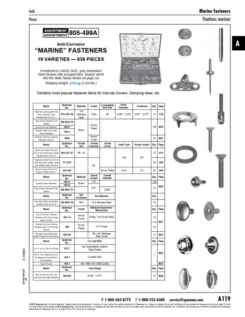 "Marine" Fasteners Assortment   805-499A