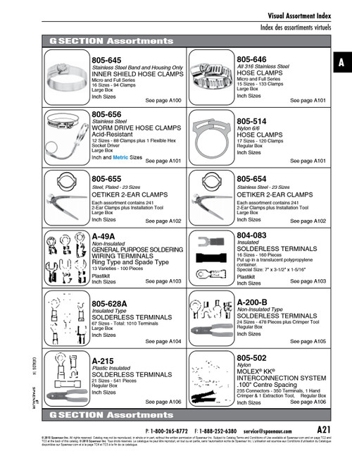 316 Stainless Steel Gear Type Hose Clamps Assortment   805-646