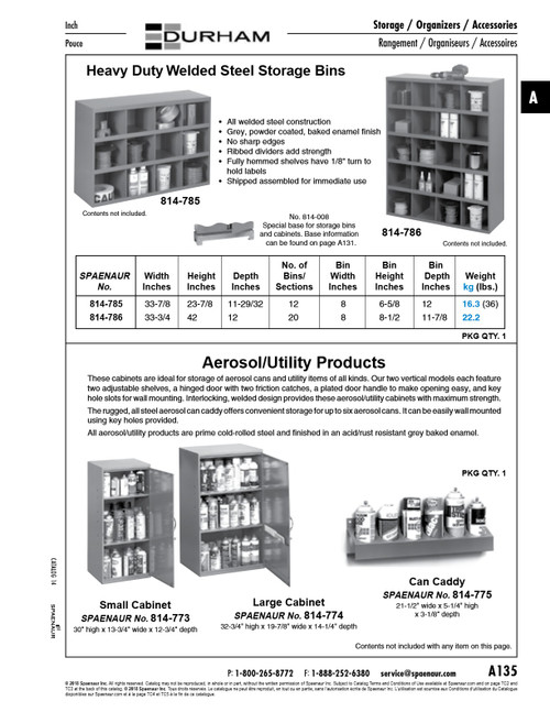 Storage Bin With 12 Bins 33-7/8" W X 23 7/8" H X 11 29/32" D Bin Size 8" W X 6 5/8" H X 12" D Steel Gray Baked Enamel Finish   814-785