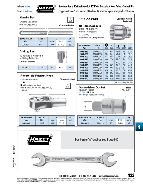 1" Drive Reversible Ratchet Head With Ball And Pin Locking Device 195Mm Lgth Chrome Vanadium Chrome Plated   991-874