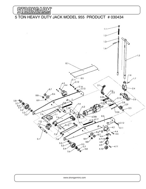5 Ton Heavy-duty Service Jack  030434