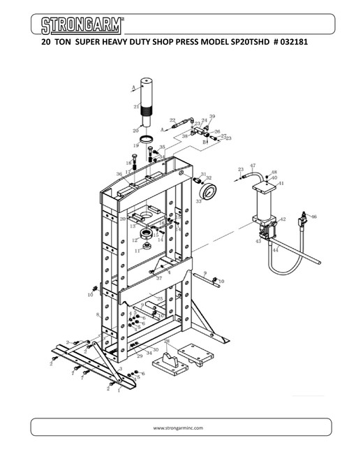 20 Ton Shop Press  032181