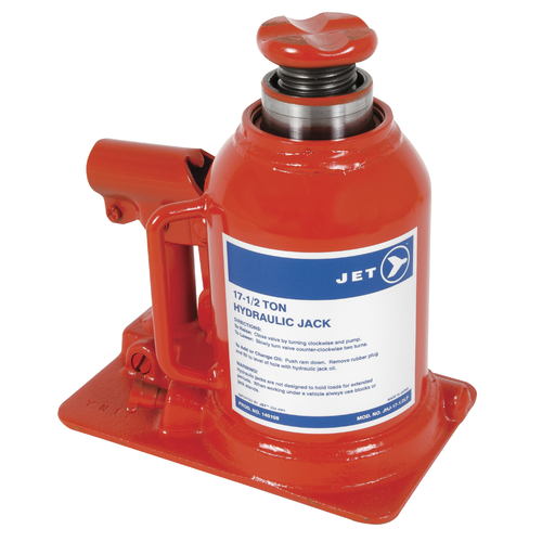 17-1/2 Ton JET Super Heavy Duty Hydraulic Bottle Jack - Low Profile 140108