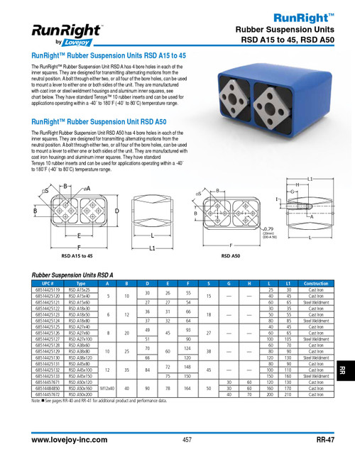 Runright® Suspension Unit   RSD-A-45X100-SUSPENSION UNIT