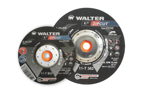 Zip Wheel® 25 Pc. 4-1/2 x 3/64 x 5/8" A-60 Cut-Off Wheel   11T342