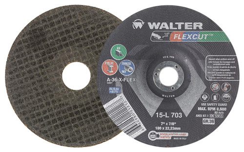 Flexcut® 25 Pc. 7 x 7/8" A-36-X-FLEX Grinding Wheel   15L703