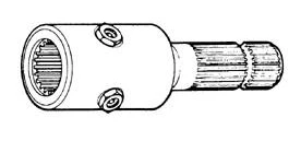 1-3/4"-20 Spline Female x 1-3/8"-21 Spline Male Set Screw Type PTO Adapter  PTO8441