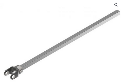 1 x 1-1/8" Rectangular - 37.38" Shaft & Yoke Assembly - 12 Series  PTO1000-1248