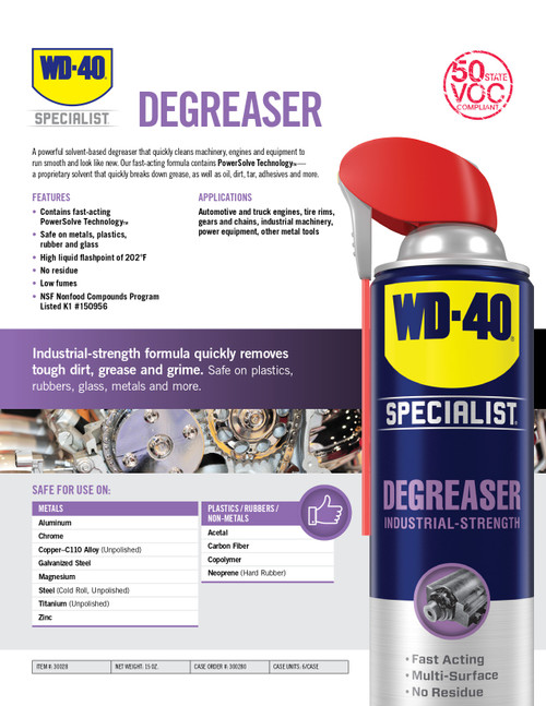 WD-40® Specialist® Industrial Strength Degreaser 425g Aerosol    01220