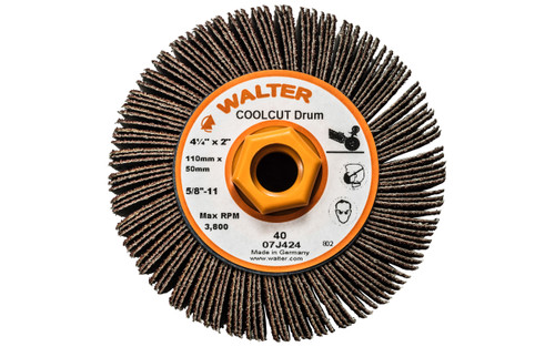 Coolcut® 10 Pc. 4-1/4 x 2 x 5/8"-11 40G Flap Drum   07J424