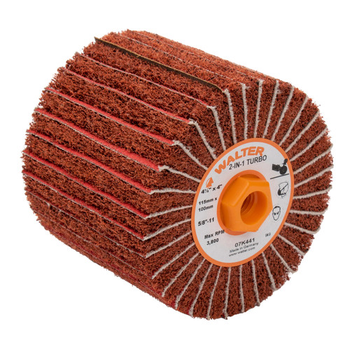 TWO-IN-ONE Turbo® 4-1/2 x 4 x 5/8"-11 60G Flap Drum   07K441