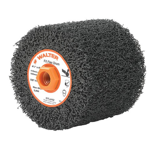 FX® 4-1/2 x 4 x 5/8"-11 Flex Coarse Abrasive Drum   07L442