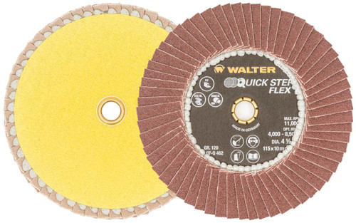 Quick-Step Flex® 10 Pc. 4-1/2" 120G Flap Disc   07Q462