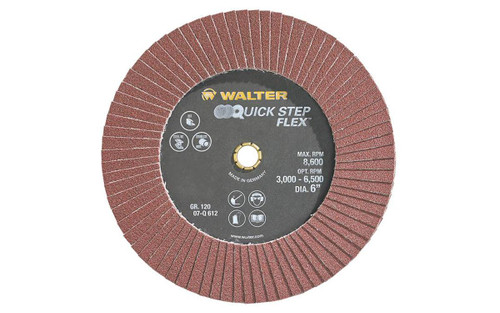 Quick-Step Flex® 10 Pc. 6" 120G Flap Disc   07Q612