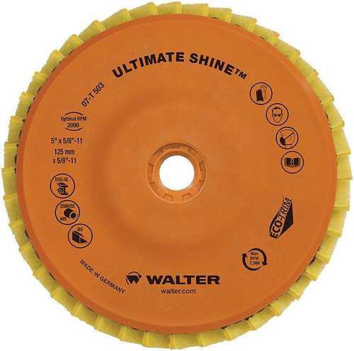 Ultimate Shine® 5 Pc. 5 x 5/8"-11 Polish Flap Disc   07T503