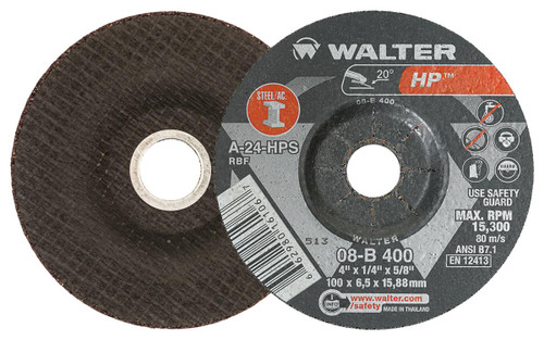 HP® 25 Pc. 4 x 1/4 x 5/8" A-24 Grinding Wheel   08B400