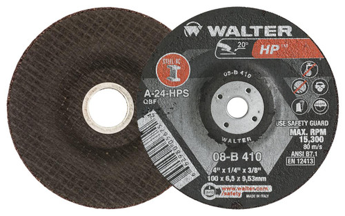 HP® 25 Pc. 4 x 1/4 x 3/8" A-24 Grinding Wheel   08B410