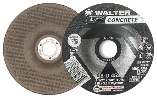 Concrete® 25 Pc. 4-1/2 x 1/8 x 7/8" C-24 Grinding Wheel   08D452