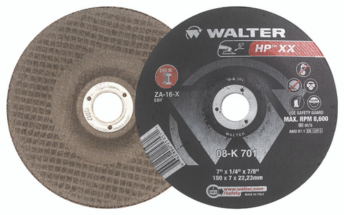 HP XX® 25 Pc. 7 x 1/4 x 7/8" ZA-24-HPS Grinding Wheel   08K701