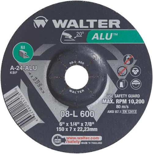 ALU® 25 Pc. 6 x 1/4 x 7/8" A-24 Grinding Wheel   08L600