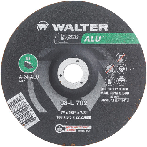 ALU® 25 Pc. 7 x 1/8 x 7/8" A-24 Grinding Wheel   08L702