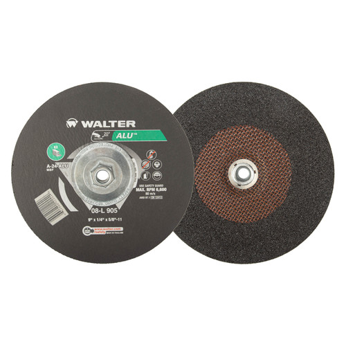 ALU® 10 Pc. 9 x 1/4 x 5/8"-11 A-24 Grinding Wheel   08L905