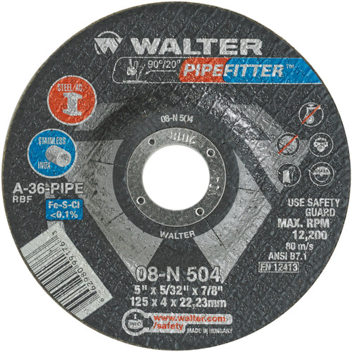 Pipefitter® 25 Pc. 5 x 5/32 x 7/8" A-36 Grinding Wheel   08N504