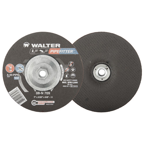 Pipefitter® 10 Pc. 7 x 5/32 x 5/8"-11 A-20 Grinding Wheel   08N709