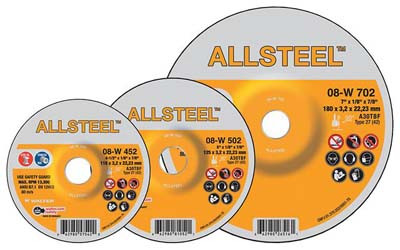 Allsteel® 25 Pc. 5 x 1/8 x 7/8" A-30 Grinding Wheel   08W502