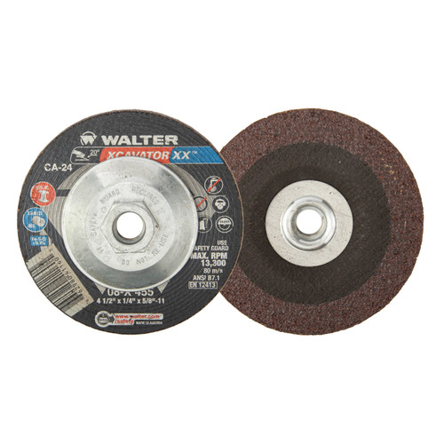 Xcavator XX® 10 Pc. 4-1/2 x 1/4 x 5/8"-11 CA-24 Grinding Wheel   08X455