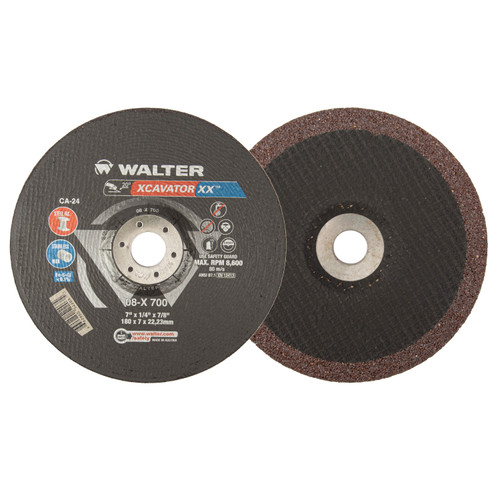 Xcavator XX® 10 Pc. 7 x 1/4 x 7/8" CA-24 Grinding Wheel   08X700