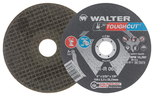 Toughcut® 25 Pc. 6 x 3/32 x 7/8" A-30 Cut-Off Wheel   11R062
