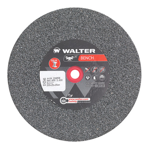 8 x 1 x 1" 24G Steel Bench Grinding Wheel   12E543