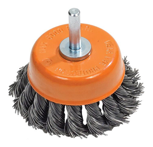 3 x 1/4" Knot Twisted Cup Wire Brush   WAL 13C370