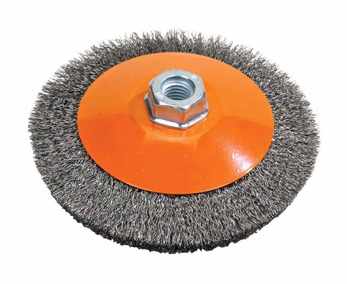 4 x 5/8"-11 Crimped Conical Wire Brush   13H454
