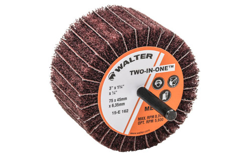 TWO-IN-ONE® 10 Pc. 3 x 1-3/4 x 1/4" Flap Wheel   15E162