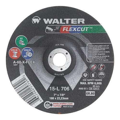 Flexcut® 25 Pc. 7 x 7/8" A-60-X-FLEX Grinding Wheel   15L706