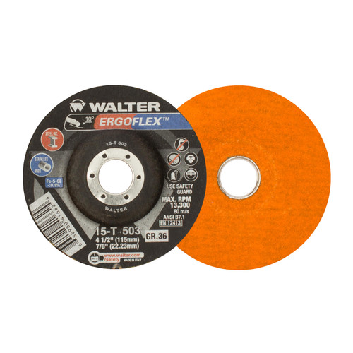 Ergoflex® 25 Pc. 5 x 7/8" 36G Sanding Disc   15T503